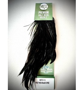 Metz Mezzo Collo di gallo grado #3 Dyed Black Metz Mezzo Collo di gallo grado #3 Dyed Black