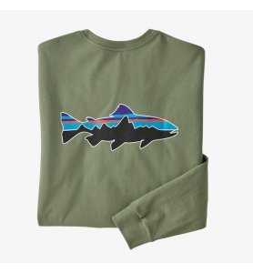 Patagonia Men's Long-Sleeved Fitz Roy Trout Responsibili-Tee Segn