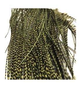 Whiting 1/2 Saddle Bronze Grizzly Dyed  Olive
