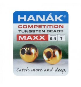 Hanak Maxx Tungsten Beads, gold 6,4mm